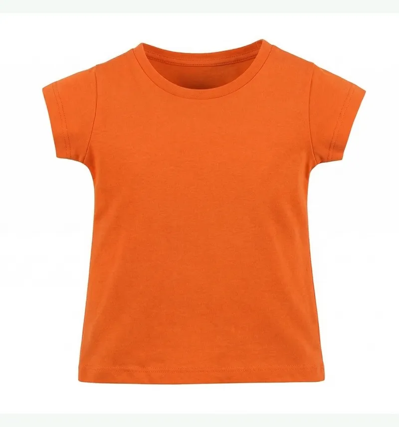 Kids Classic Crew Neck Short Sleeve T-Shirt Detail View 4