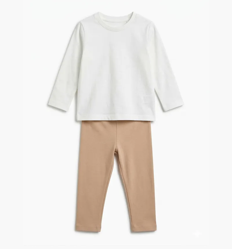 Toddler Long Sleeve T-Shirt & Leggings Set Detail View 2