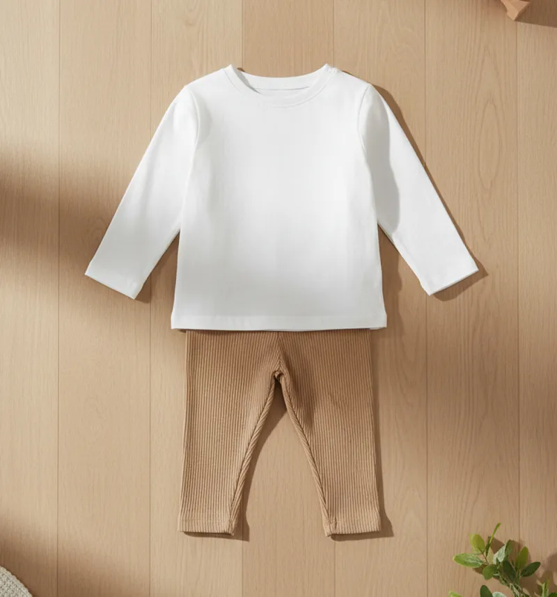 Toddler Long Sleeve T-Shirt & Leggings Set Detail View 3
